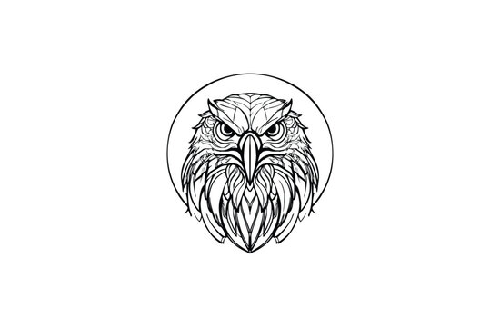 eagle head logo with sharp eyes fore