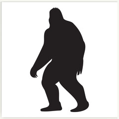 Gorilla silhouette icon illustration template for many purposes Vector.
