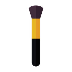 Isolated makeup brush colored fashion icon Vector