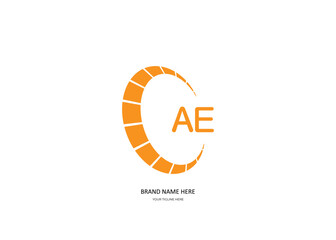 AE logo. AE latter logo with double line. AE latter. AE logo for technology, business and real estate brand