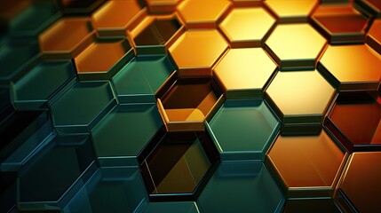 Beautiful colorful hexagons futuristic background.