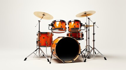 Drums isolated on white background.