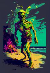 Zombie Camp on the Beach