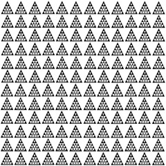 Seamless graphic triangle black white Christmas tree white background for printing, wallpaper and background.