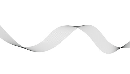 Abstract wave element for design. Digital frequency track equalizer. Stylized line art background. Vector illustration. Wave with lines created using blend tool. Curved wavy line, smooth stripe.