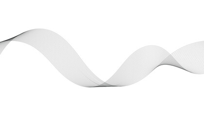 Abstract wave element for design. Digital frequency track equalizer. Stylized line art background. Vector illustration. Wave with lines created using blend tool. Curved wavy line, smooth stripe.