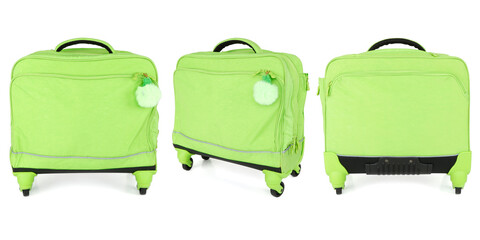 Images of a luggage on a white background