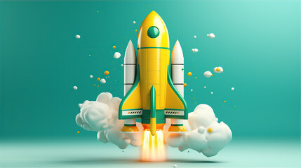 rocket to the moon, this design was generated with artificial intelligence