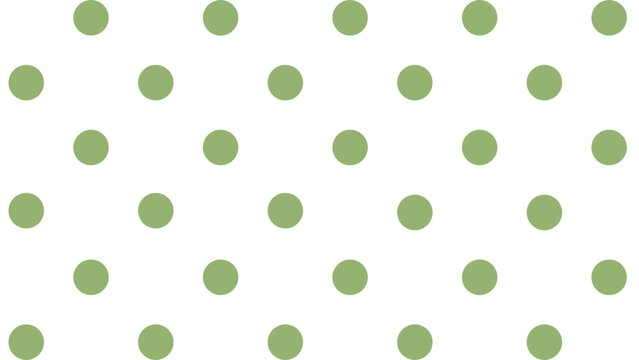 Seamless pattern with green polka dots