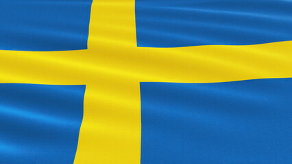 Swedish flag close-up