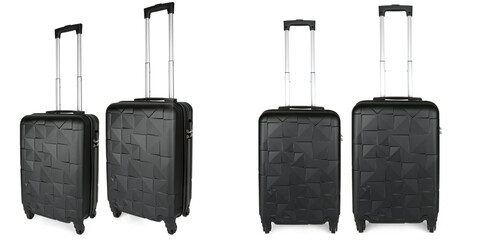 Images of luggage on a white background