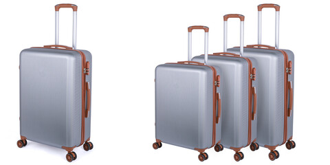 Images of luggage on a white background