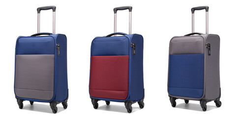 Images of luggage on a white background