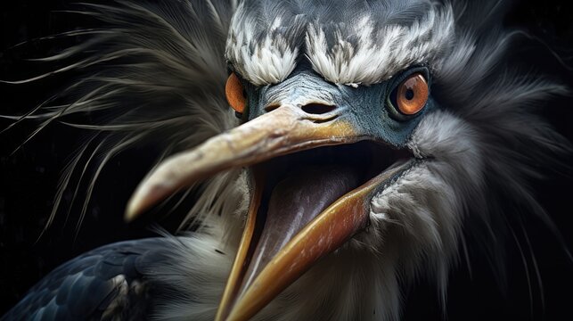 Engaging Angry Bird Image. Experience the Fiery Expression of a Furious and Dominant Avian in Striking Detail