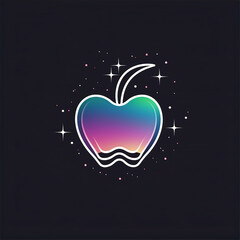 creativ apple logo, this design was generated with artificial intelligence