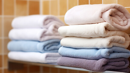 Luxurious Comfort. Towels and Bathrobes Inviting Relaxation and Bliss. Generative AI