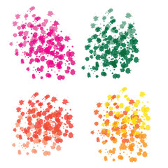 Color Spray Different Set Paint Blot Element Vector Object Brush
Color paint splatter, ink blots vector collection. Splash and colored stain illustration