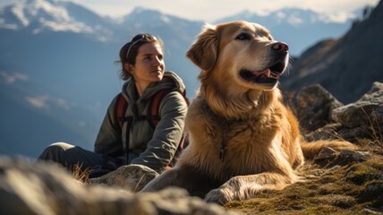 "Mountain Escapades: Dogs Embrace Adventure in Travel"