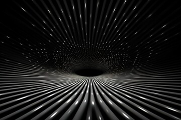 Fractal burst arrangement in dark background Pulsating Kaleidoscope