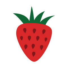 Fresh strawberry. Vector, illustration, flat