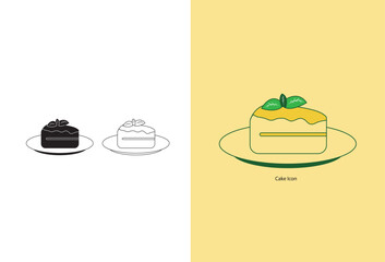 
This simple set of cake line icons includes various designs, such as line, filled, and black and white versions, all of which are customizable with editable strokes.