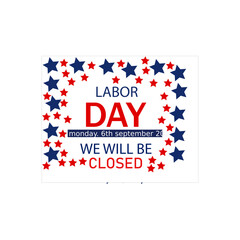 Happy Labor Day card, poster. Vector