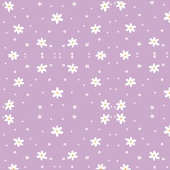 seamless pattern of white flower