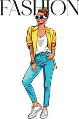 Fashion artwork for T-shirt design.