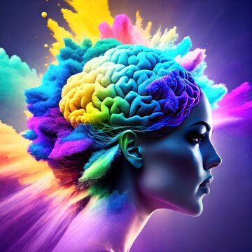 Creativity concept of brainstorm