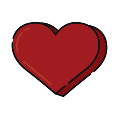 Isolated colored heart Gaming icon Vector