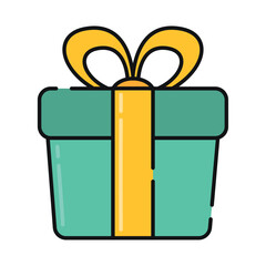 Isolated colored gift box Gaming icon Vector