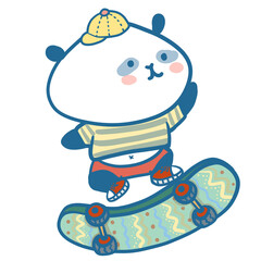 Skateboard panda mizuiro