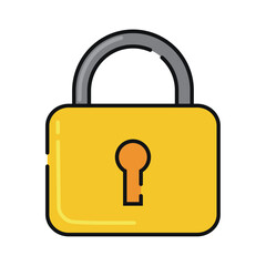 Isolated colored padlock Gaming icon Vector