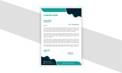 Minimal Letterhead design template. Creative, clean and elegant modern business professional letterhead template design.