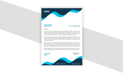Professional Business letterhead template design for business project. Corporate letterhead. Creative design and abstract Vector Illustration.