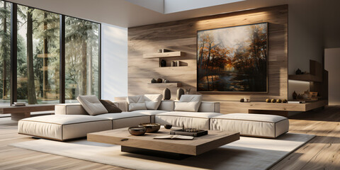 Modern Minimalist Interior - Living Room