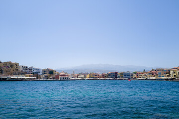 Fototapeta na wymiar Panoramic view on the old town of Chania in Crete