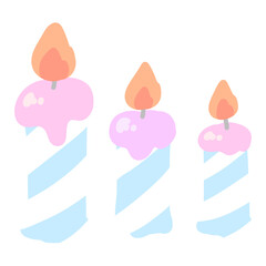シンプルなお誕生日の蝋燭イラスト⭐︎PNG
