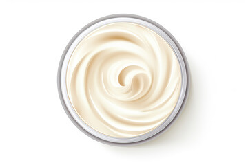 Top View Hygienic Cream: Illustration on White Background