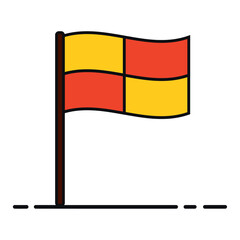 Isolated colored soccer flag Sport icon Vector
