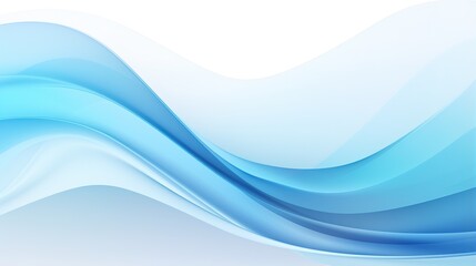 Naklejka premium Abstract Blue Wave Design with Smooth Curves and Flowing Patterns