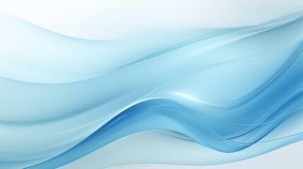 Naklejka premium Abstract Blue Wave Design with Smooth Curves and Flowing Patterns