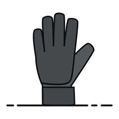 Obraz premium Isolated soccer archer glove Sport icon Vector