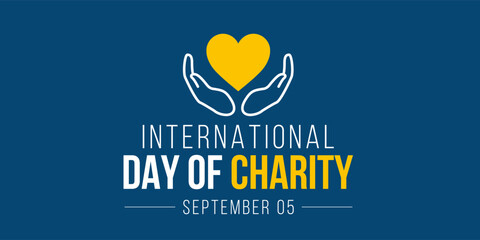  International Day of Charity Banner, poster,web banner, Greeting card. Vector illustration