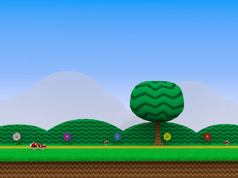 Platform video game background