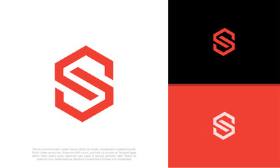 Initials S logo design. Initial Letter Logo. Innovative high tech logo template.	