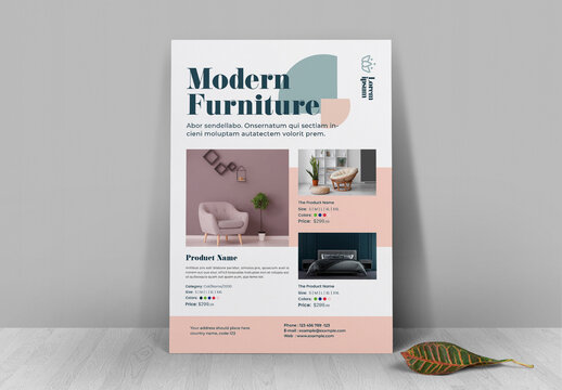 Modern Furniture Product Flyer Template
