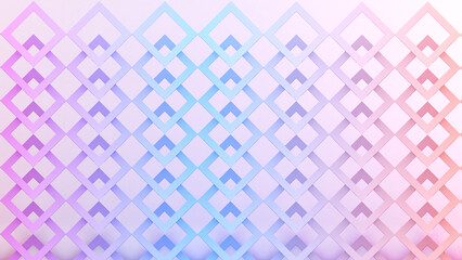 Abstract light colour chaotic square bar structure background, geometric background, 3d rendering