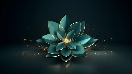 Elegant abstract background with a lotus flower. Art design for wallpaper, banner, prints, invitation and packaging design.