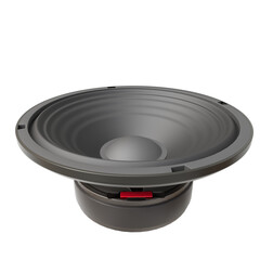 High-Fidelity 3D Audio Speaker Illustration - Sound Technology and Entertainment Concept transparent PNG